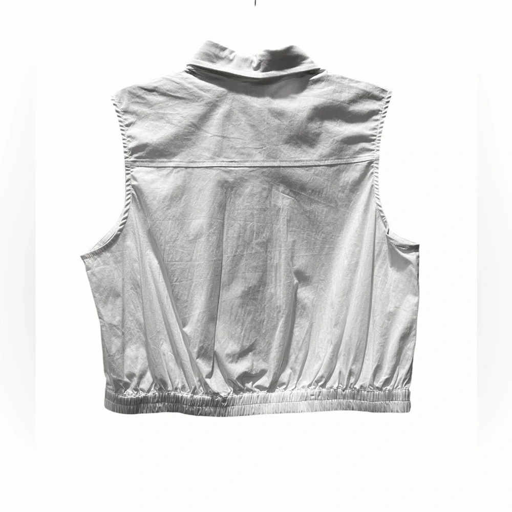 Lulus Enviable Look White Collared Sleeveless Cropped Button-Front XL NEW NWT - Picture 4 of 5